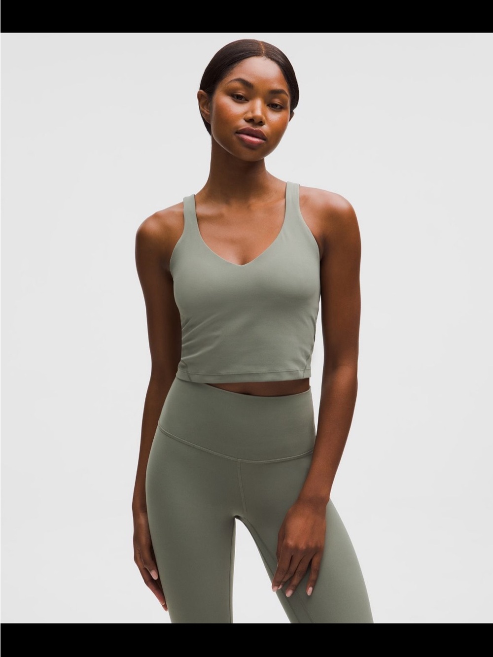 NWT lululemon Align Tank Top Light Support, A/B Cup, 8, Willow Leaf green